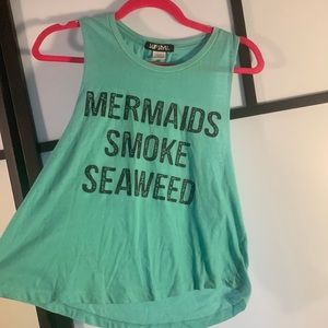 Mermaids smoke seaweed tank
